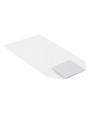  PP cross bottom bag, 100x220mm, 35my + silver cardboard