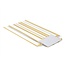 PP kruisbodemzakken, 120x225mm, 40my met standaard bedrukking en zilveren bodemkarton