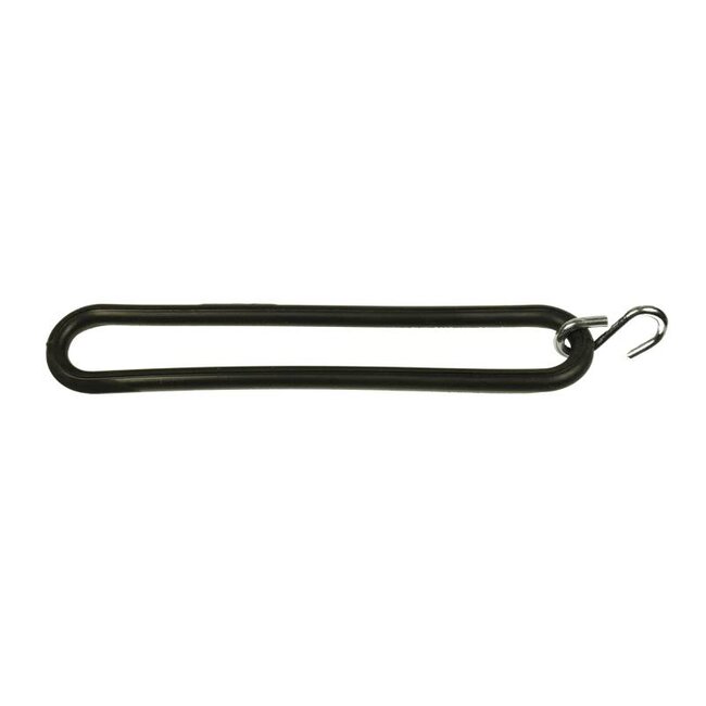 Tir-rubber, 8mm, 25cm, met 1 aangeknepen S-haak