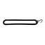 Tir-rubber, 8mm, 25cm, met 1 aangeknepen S-haak