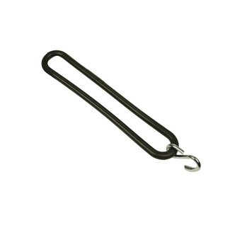Tir-rubber, 8mm, 40cm, met 1 aangeknepen S-haak