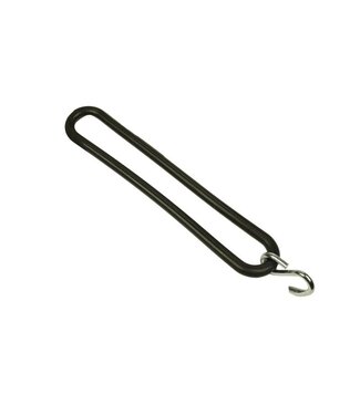 Tir-rubber, 8mm, 40cm, met 1 aangeknepen S-haak