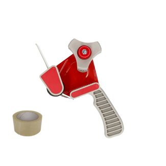 Tape dispenser Rood, met rem