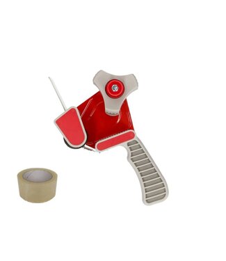 Tape dispenser Rood, met rem