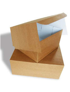  Cake box, 25x25x10 cm, Duplex, environmental kraft, 100 pcs per box