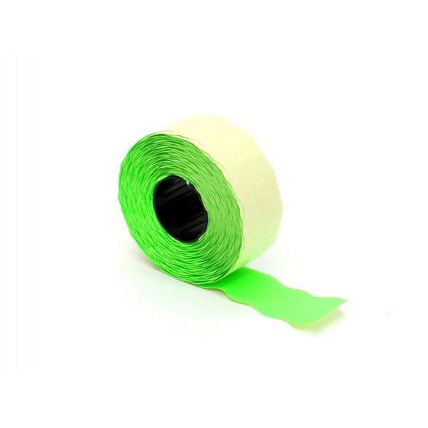 price label 26 x 12 mm fluor green permanent