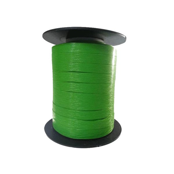 Curl ribbon, paper look, apple green, 7,5mm x 200m