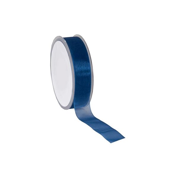 Organza ribbon, Woven Edge, 25mmx25mtr, Royal Blue