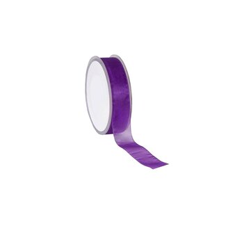 Organza ribbon, Woven Edge, 25mmx50mtr, Purple