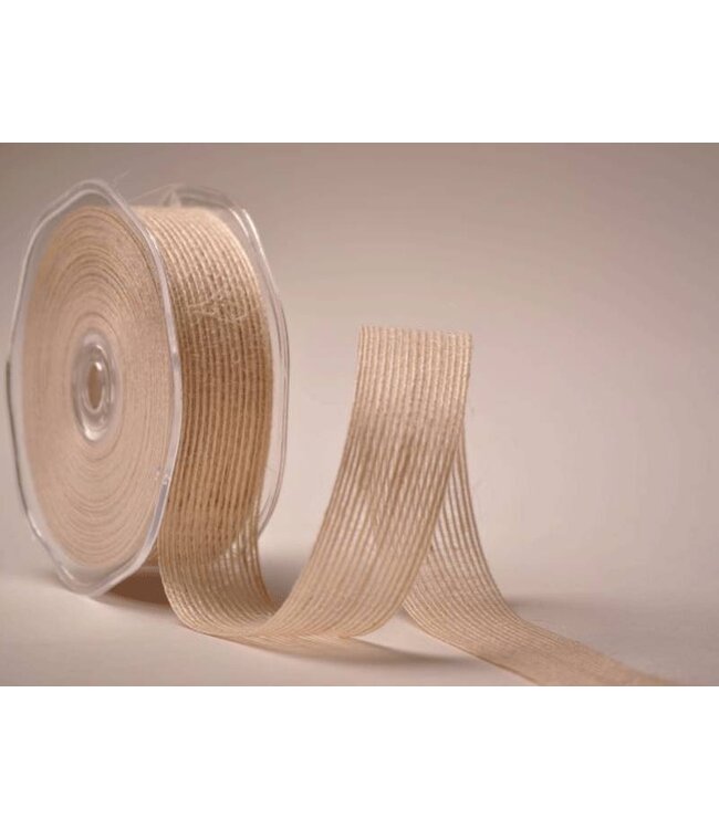 Een heel natuurlijk lint, ons Burlap lint