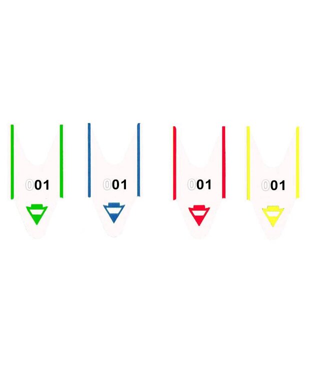 Sequence-number rolls, 2000 pieces per roll, various colors