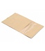 Stand-up pouch Kraft, with window, grip-closure and tear-off edge.