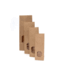 Block bottom bag, 130+70x360 mm, brown kraft with window, sealable