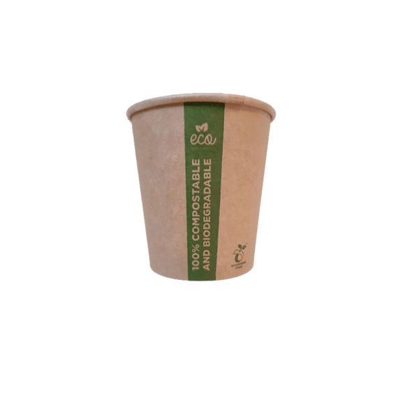 Cardboard coffee cup, 4oz / 100ml, KRAFT  Bio