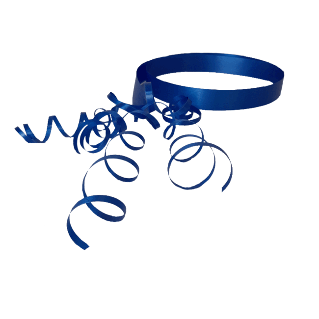 Krullint, Royal Blue, 19 mm, XL-rol