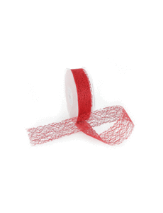 Yarn Fabric ribbon, 30mm x 25m, red
