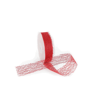 Yarn Fabric lint, 30mm x 25m, rood