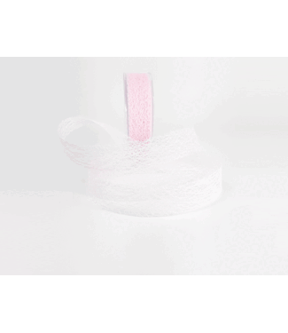 Yarn Fabric ribbon, 30mm x 25m, pink