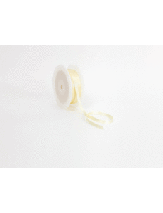  Double Face Satin ribbon, 6,5mm, Ivory