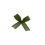 Organza bow with adhesive tape, Moss green, 9mm