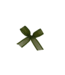 Organza bow with adhesive tape, Moss green, 9mm