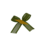 Organza bow with adhesive tape, Moss green, 9mm