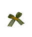 Organza bow with adhesive tape, Moss green, 9mm