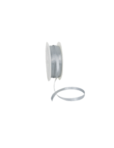  Double Face Satin ribbon, 6,5mm, Silver