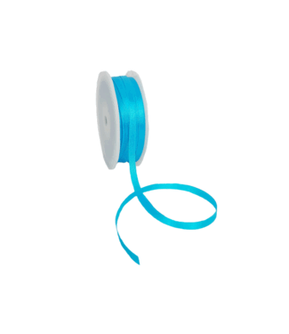 Double Face Satin ribbon, 6,5mm, Turquoise