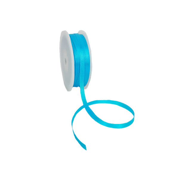 Double Face Satin ribbon, 6,5mm, Turquoise