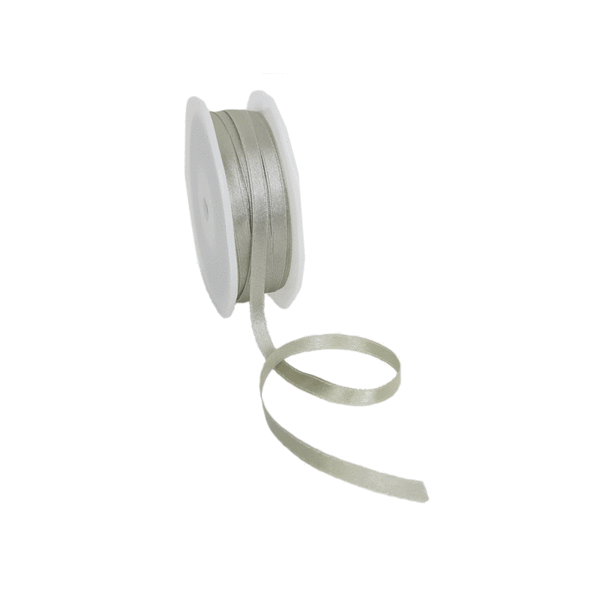 Double Face Satin ribbon, 6,5mm, Vintage gray