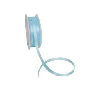 Double Face Satijnlint, 6,5mm, Licht blauw
