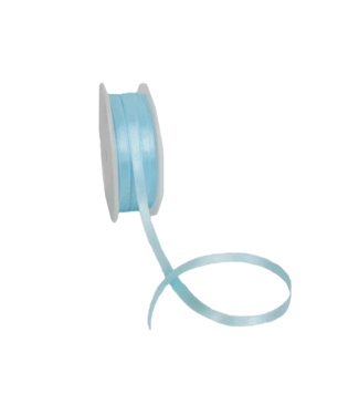 Double Face Satijnlint, 6,5mm, Licht blauw