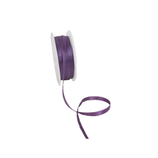 Double Face Satin ribbon, 3,5mm, Aubergine