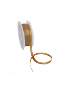  Double Face Satin ribbon, 6,5mm, Classic gold