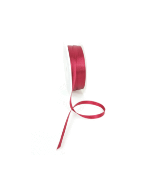  Double Face Satin ribbon, 6,5mm, Wine red
