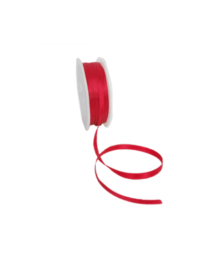 Double Face Satin ribbon, 6,5mm, Cherry