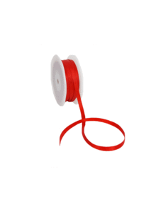  Double Face Satin ribbon, 6,5mm, Red