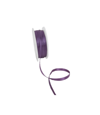Double Face Satijnlint, 6,5mm, Aubergine