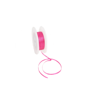  Double Face Satin ribbon, 3,5 mm, Fuchsia