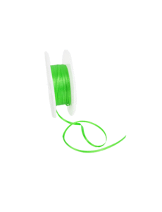  Double Face Satin ribbon, 3,5 mm, Intense green