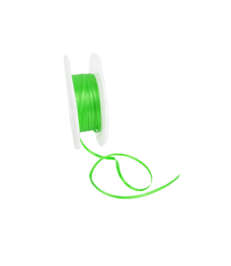 Double Face Satijnlint, 3,5mm,  Intens groen