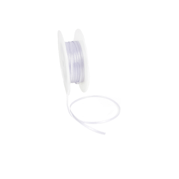 Double Face Satin ribbon, 3,5mm,  Pastel lilac