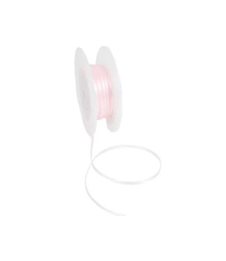Double Face Satijnlint, 3,5mm,  Baby roze
