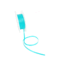 Double Face Satijnlint, 3,5mm, Zee blauw