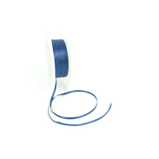 Double Face Satin ribbon, 3,5 mm, Navy blue