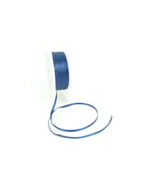 Double Face Satin ribbon, 3,5 mm, Navy blue