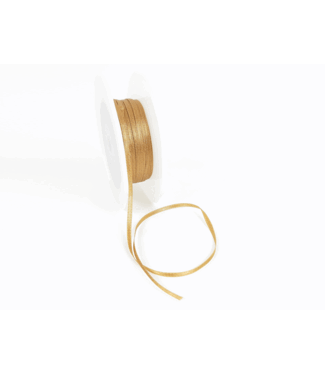 Double Face Satin ribbon, 3,5 mm, Classic gold
