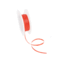 Double Face Satijnlint, 3,5mm, Koraal rood