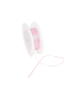Double Face Satijnlint, 3,5mm, Pastel roze